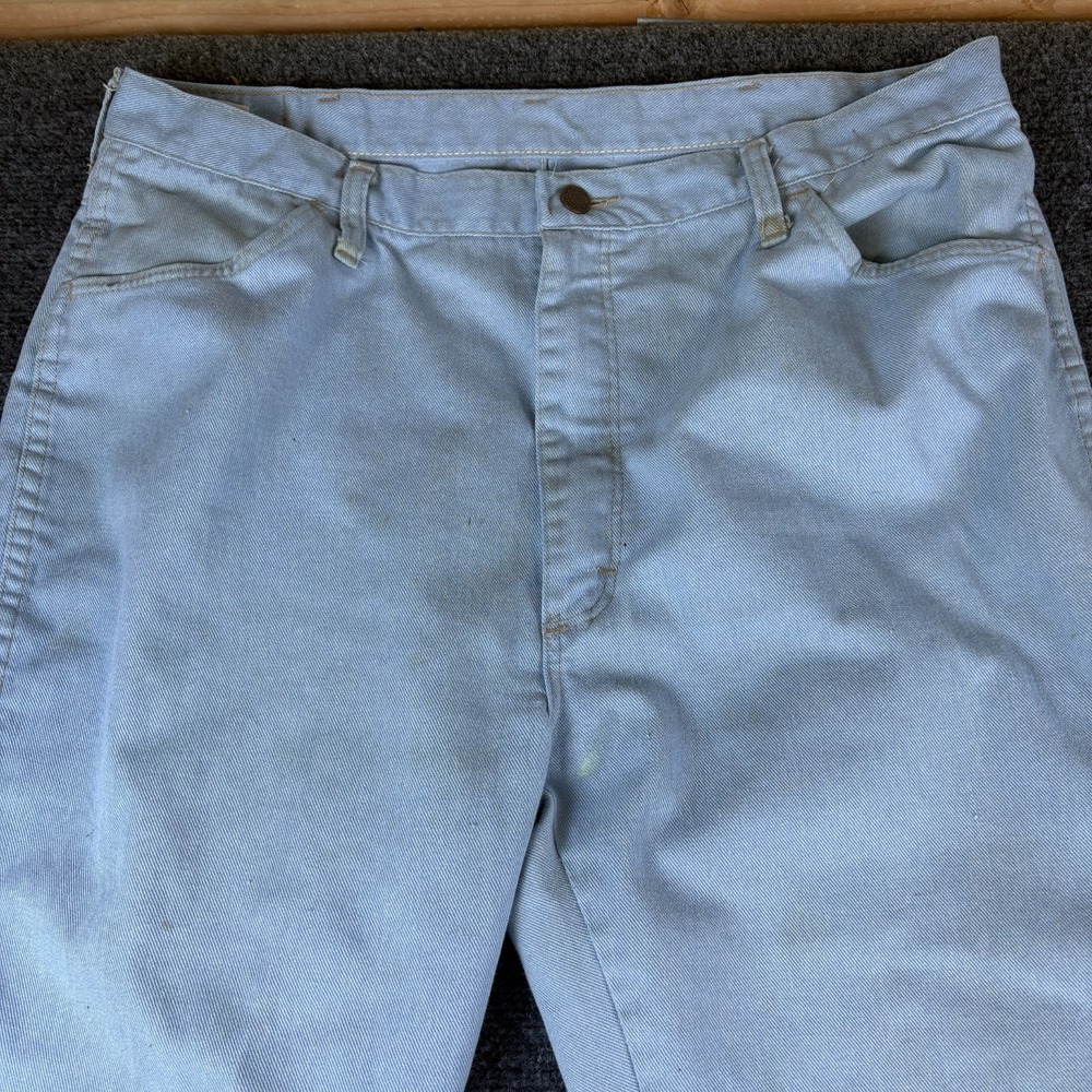 VTG Maverick Jeans Men 35x31 Blue Light Wash Denim Cotton High Rise Straight Leg
